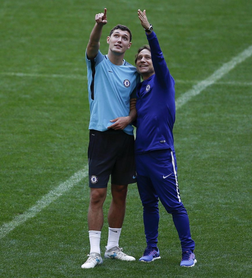  Andreas Christiansen and Gianluca Conte share a joke at Cobham