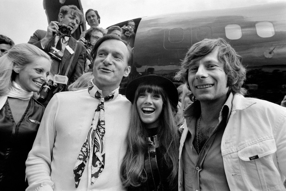 The Playboy founder with controversial film director Roman Polanski in 1970