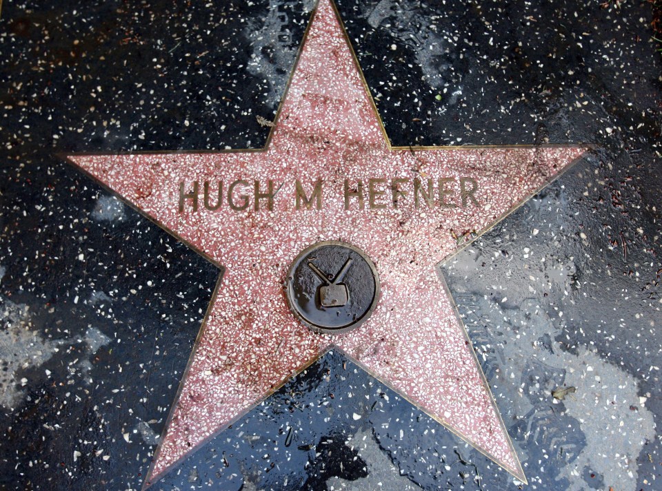 Hugh Hefner was awarded a star on the Hollywood Walk of Fame