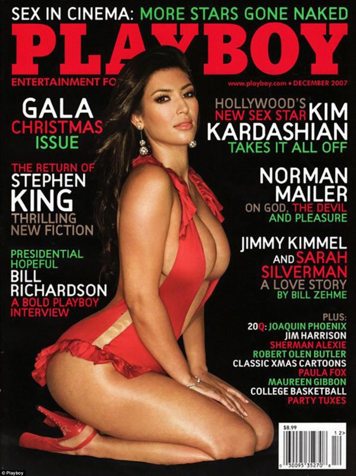 Kim Kardashian on the cover of the December 2007 edition