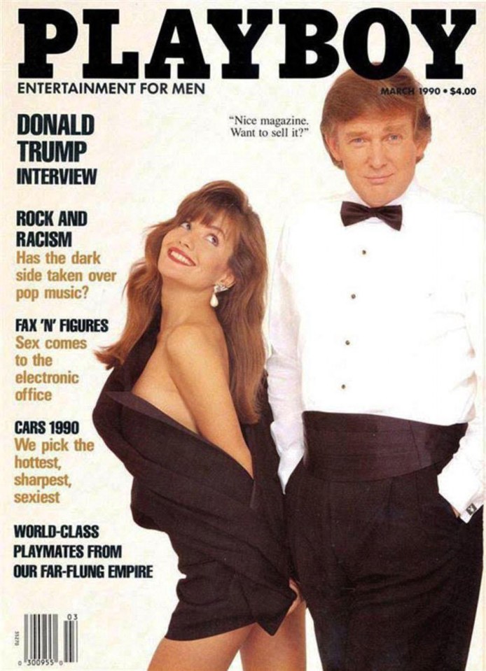 US President Donald Trump on the cover of Playboy in 1990