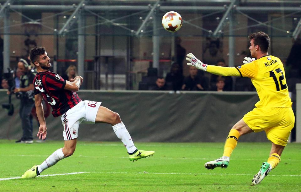  Patrick Cutrone netted in the 94th minute to win the match for AC Milan against Rijeka