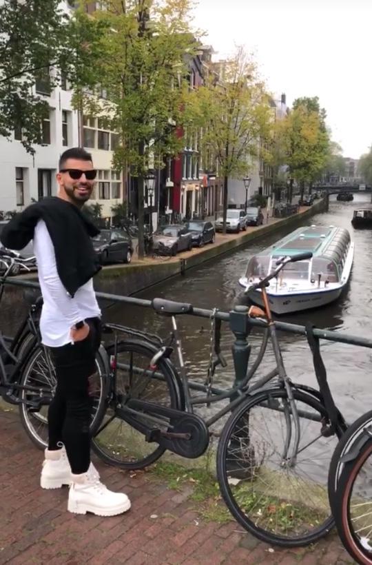  Sergio Aguero had been enjoying himself in Amsterdam