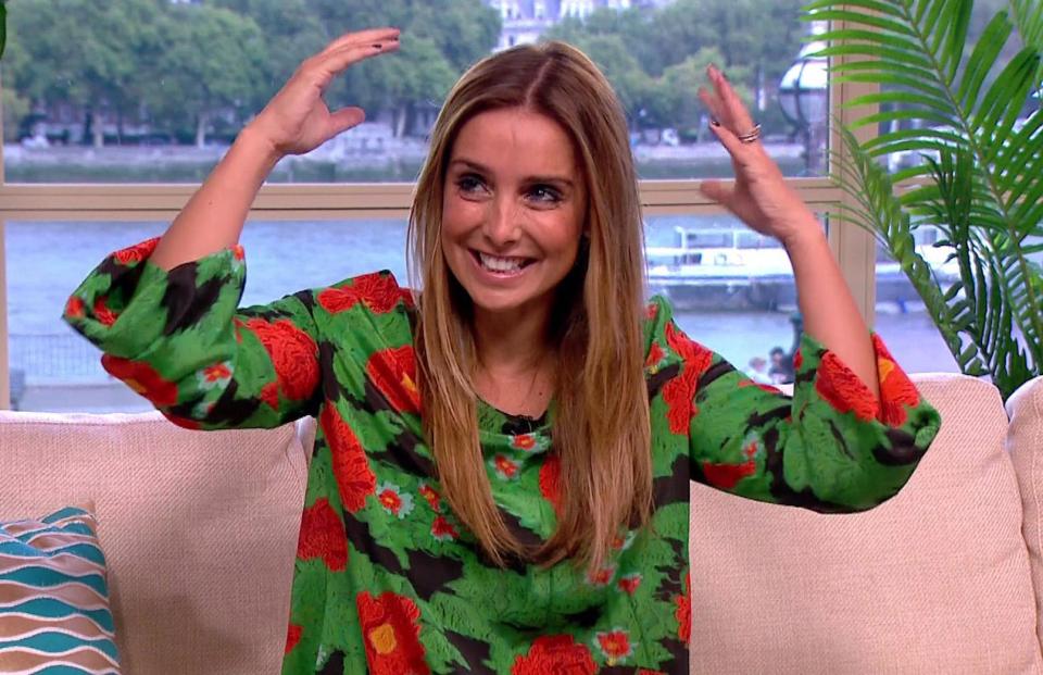  Louise was still wearing her wedding ring for her appearance on the show today