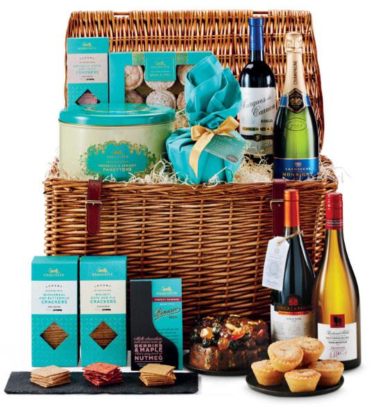  The Exquisite Hamper is a "selection of sophisticated indulgences in a beautifully presented hamper"