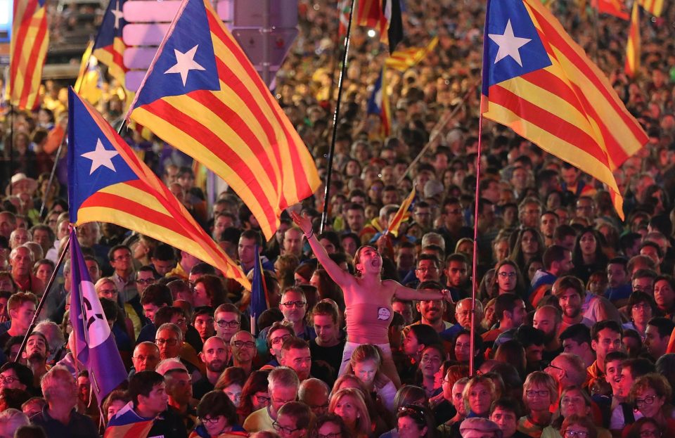  People gather at the final pro-independence rally in Barcelona