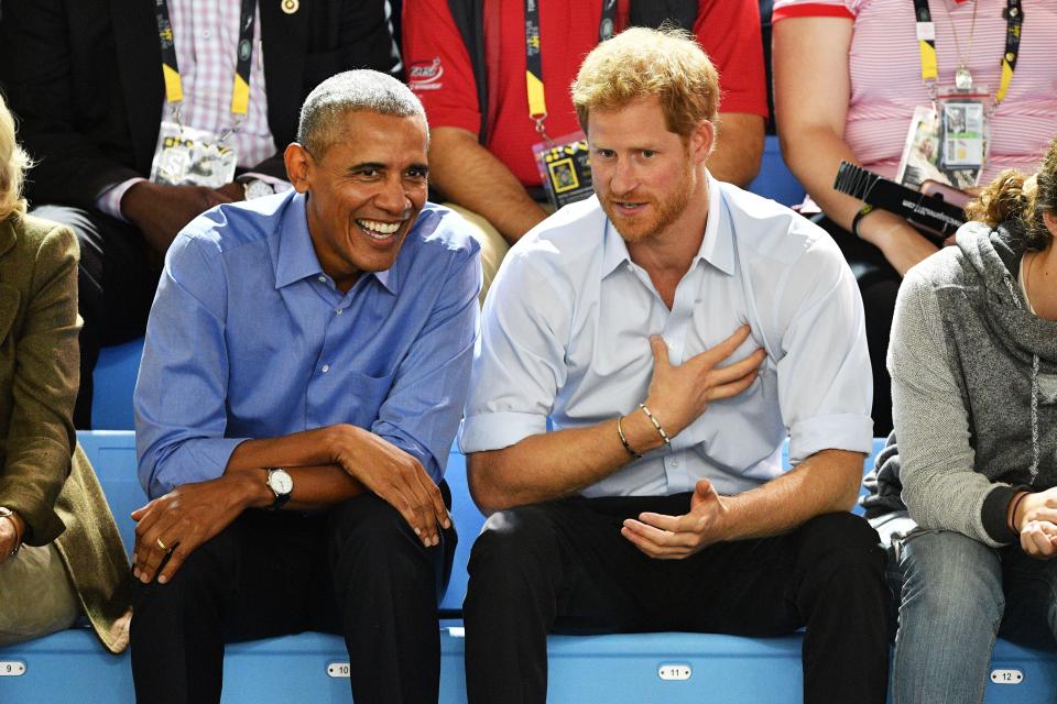  Obama and Harry were engrossed in conversation