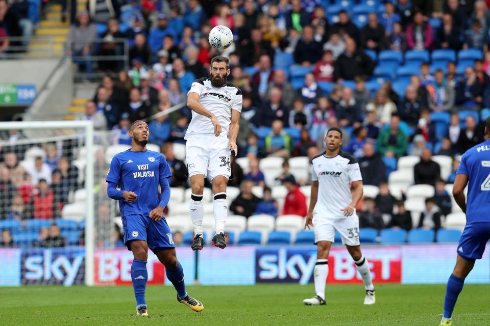  Joe Ledley in action for the Rams against the Bluebirds in Wales