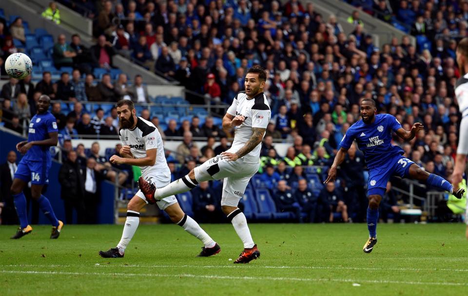  Junior Hoilett strikes at goal, but was unable to break the deadlock for Neil Warnock's men