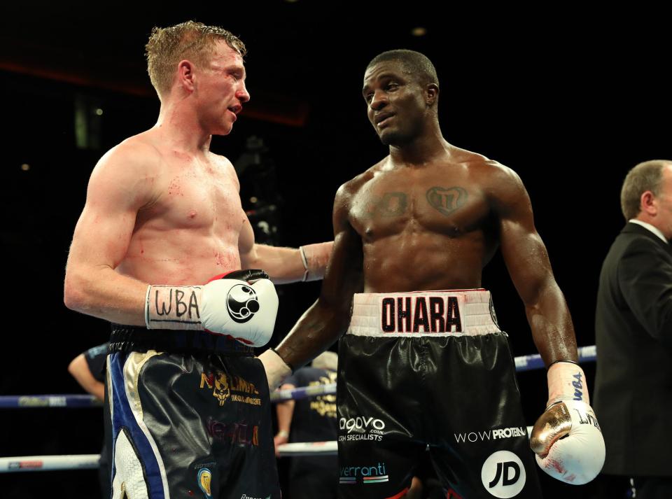  Despite some needle pre-fight, there was plenty of respect on show between the two boxers at the end