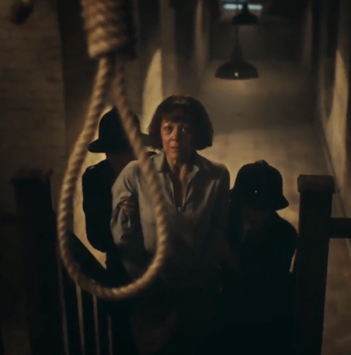 Polly (Helen McCrory) is led to the hangman’s noose