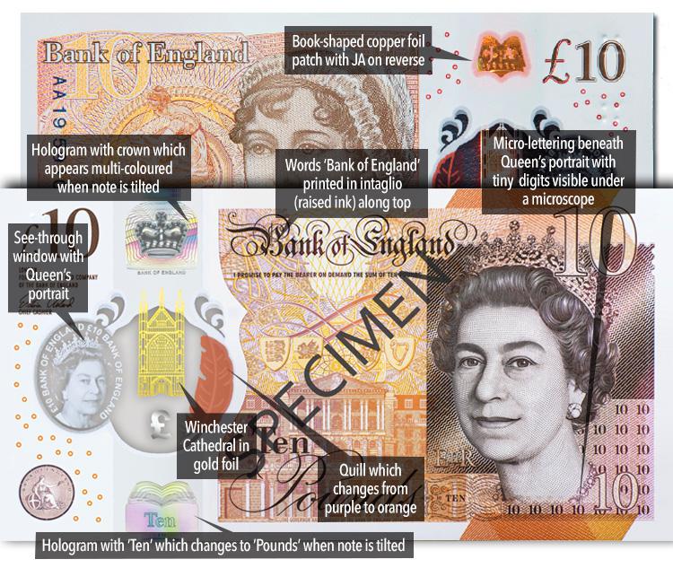  The new note has improved security features and helps those with partial sighting identify it