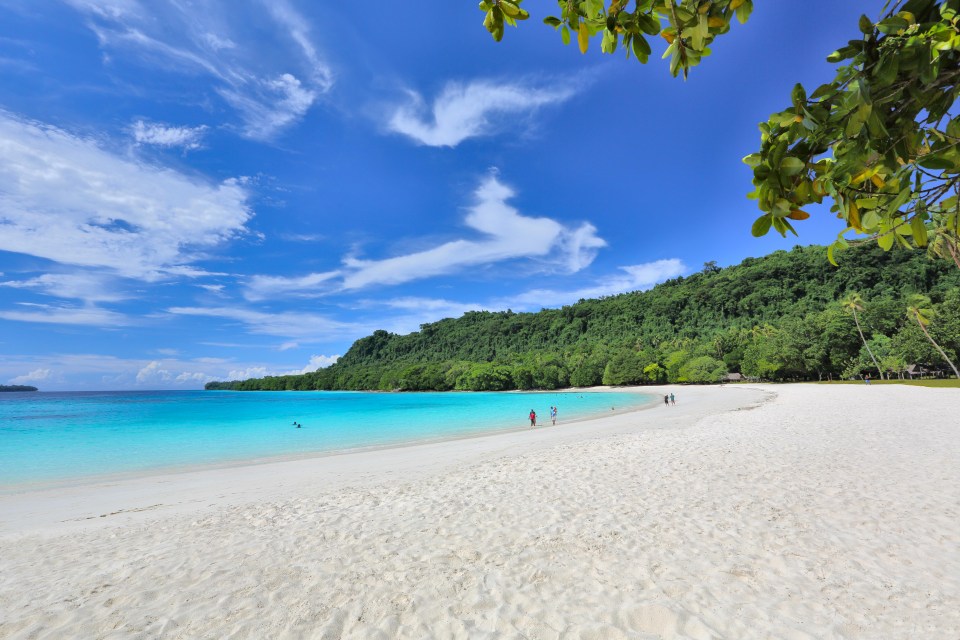 A beautiful deserted beach on the island