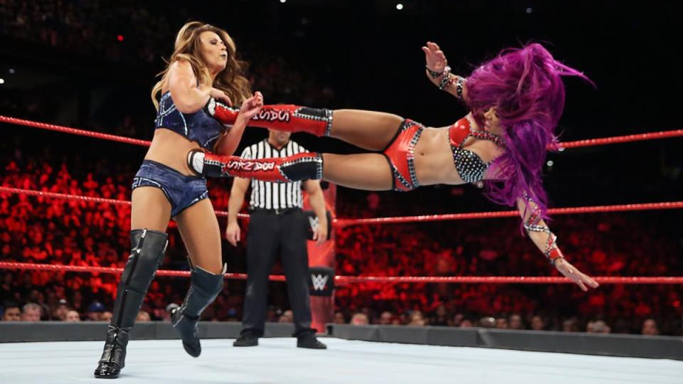  Sasha dropkicks Emma