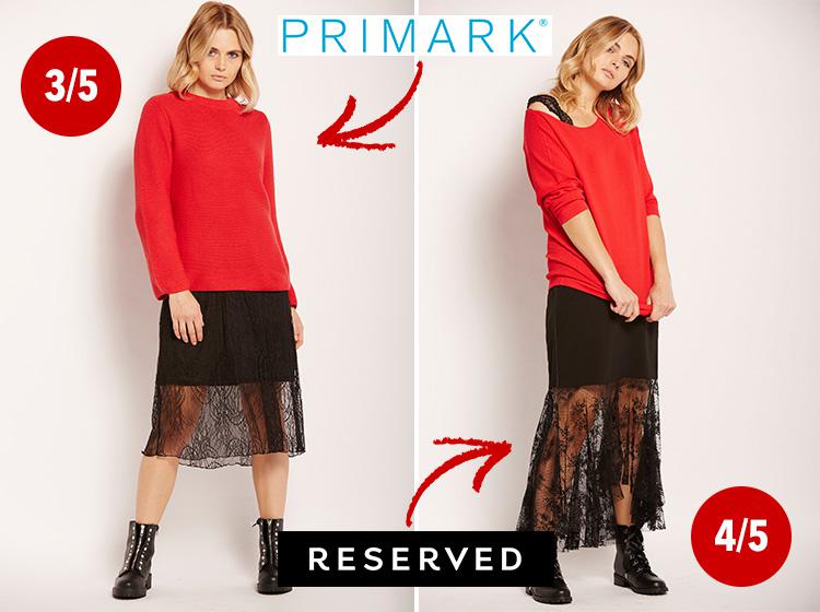  Left; Dress, £15; jumper, £13; boots, £16, Right; Dress, £39.99; jumper, £14.99; boots, £39.99