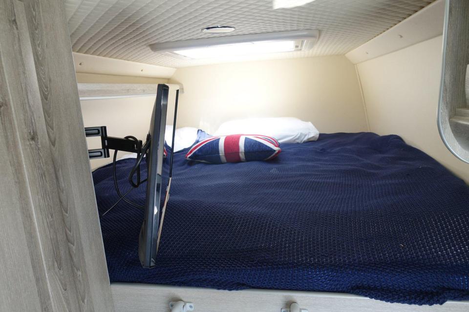  The van comes with a double bed