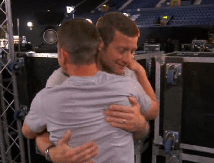  Jubilant Anthony embraced Dermot