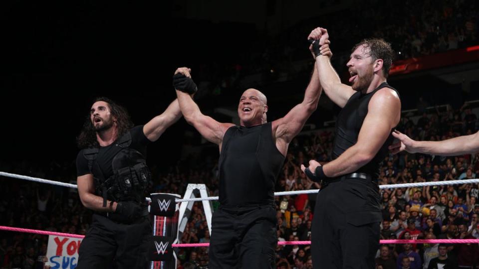  Angle and the Shield are victorious in the TLC main event