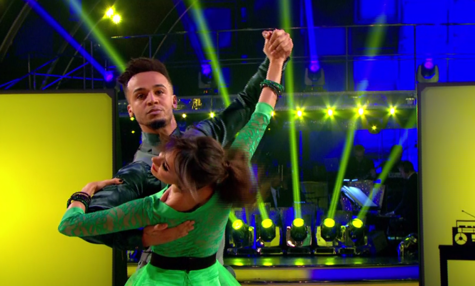  The JLS singer danced a quickstep with partner Janette Manrara last night