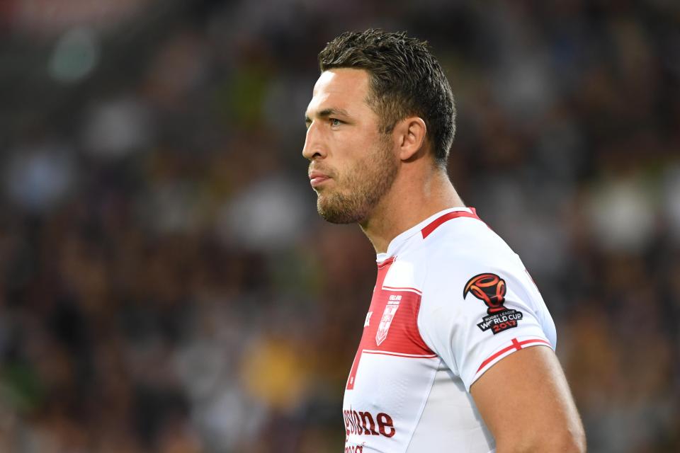  England's Sam Burgess is recovering from a knee injury