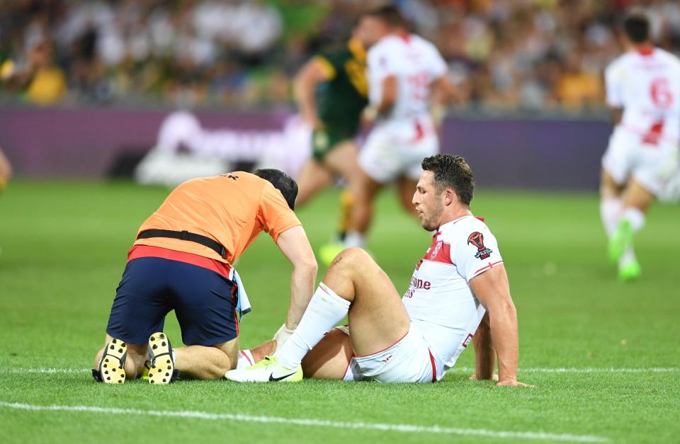  Burgess suffered the injury in the defeat by Australia