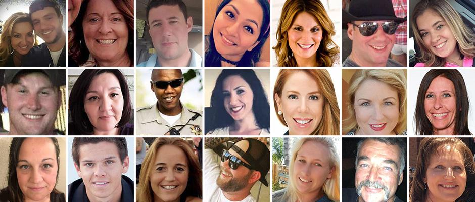 Some of the 58 victims slaughtered by a gun maniac during a gig in Las Vegas