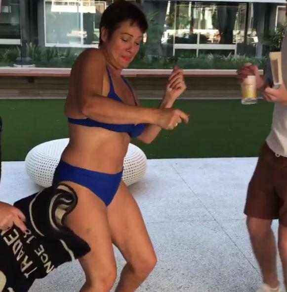  Denise Welch has filmed herself dancing to her son Matty's Band The 1975