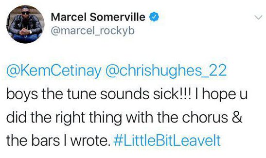  Marcel posted and deleted a cryptic tweet