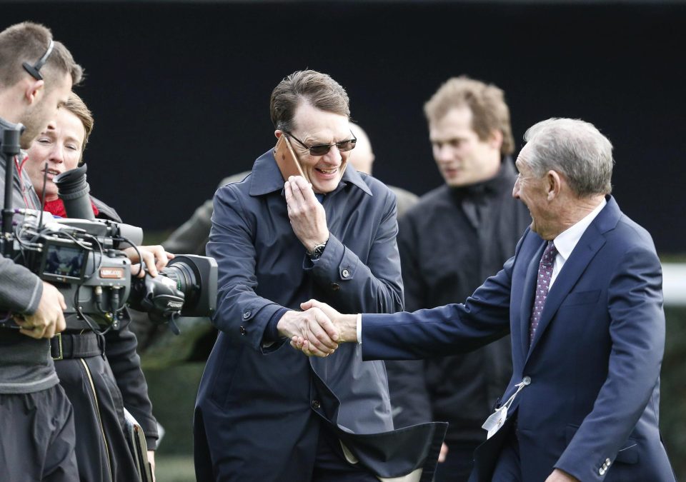  O'Brien is congratulated after matching Bobby Frankel's record at Ascot