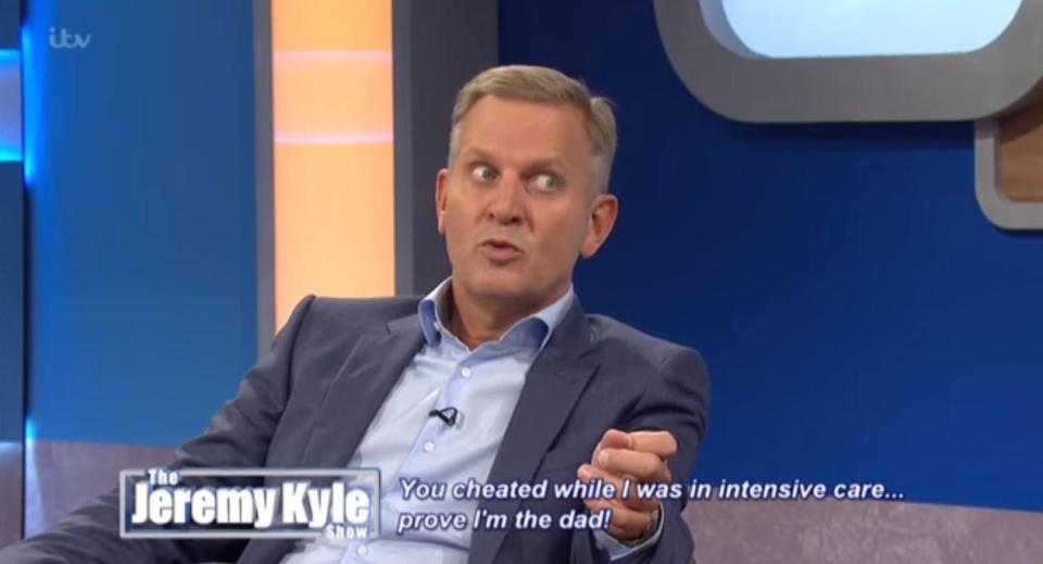  Jeremy Kyle has slammed a guest for cheating on her fiance while he was dying in hospital