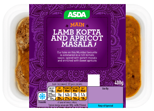  The new Lamb Kofta and Apricot Masala has a mild spicy flavour