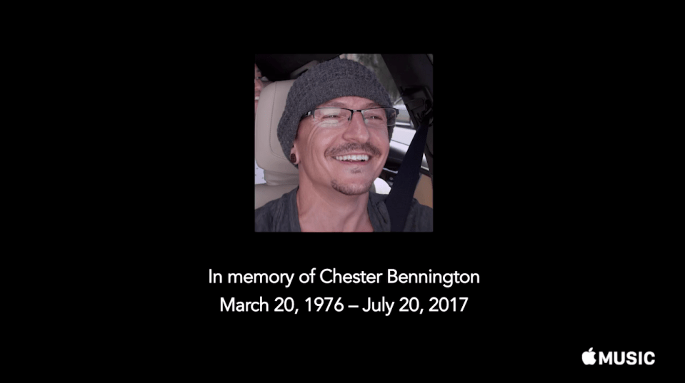  Apple dedicated the episode to Chester's memory