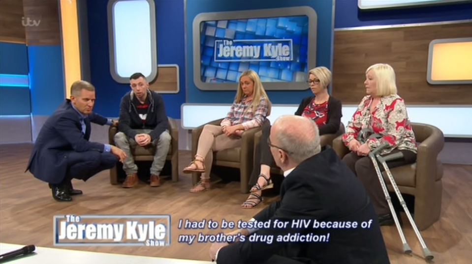  Peter's mum, far right, and girlfriend Joanne, second right, also appeared on the show