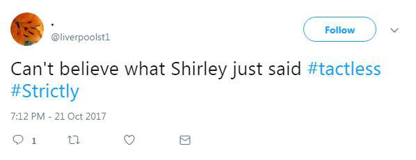  One viewer called Shirley 'tactless'