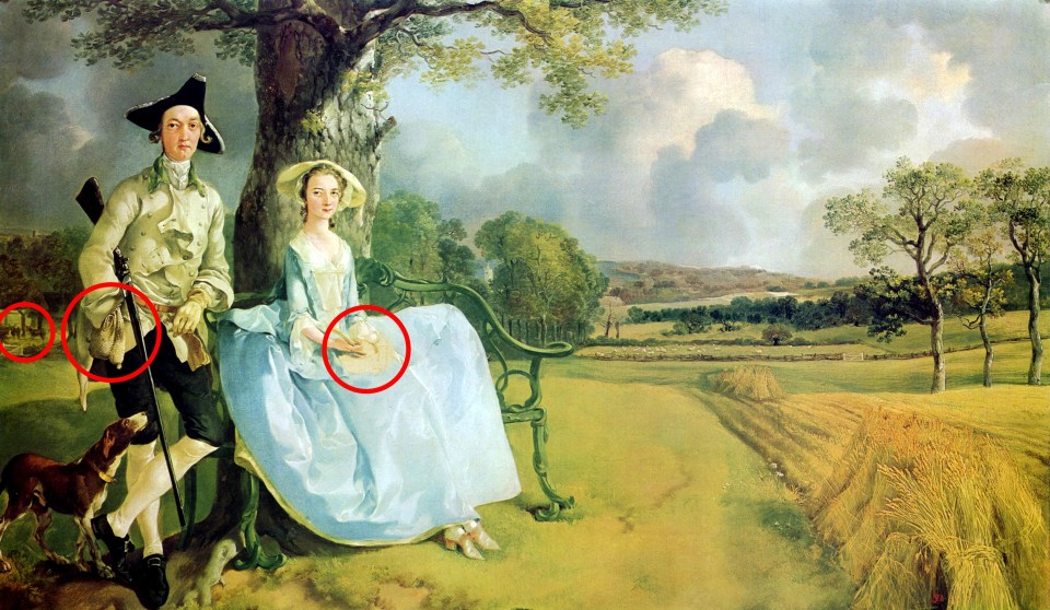 Artist Thomas Gainsborough allegedly snuck a few sneaky digs into the classic painting