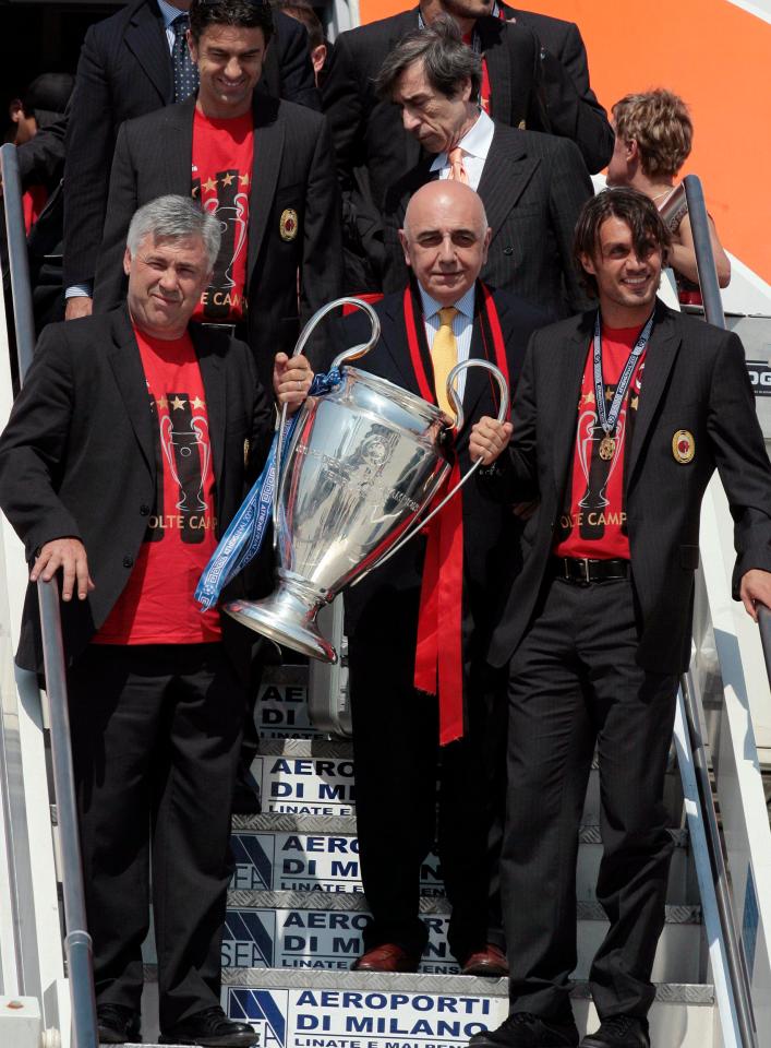  Carlo Ancelott led AC Milan to a second Champions League triumph in 20047