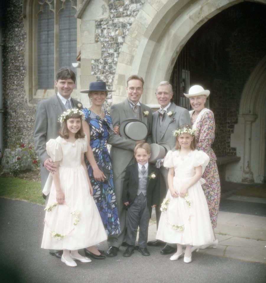  A family photo taken on the day of Gary's first wedding to Miranda Foote. Gary can be seen in the middle and Kate is in the front row, far left