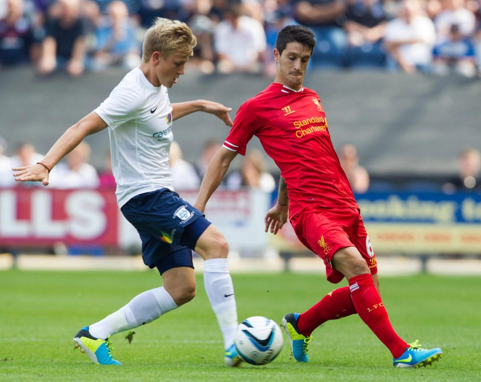  Luis Alberto with Liverpool during pre-season encounter with Preston