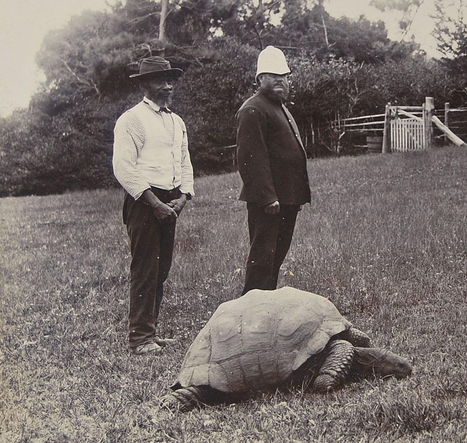  Jonathan is pictured in 1900 with a guard and a prisoner captured in the Boer War