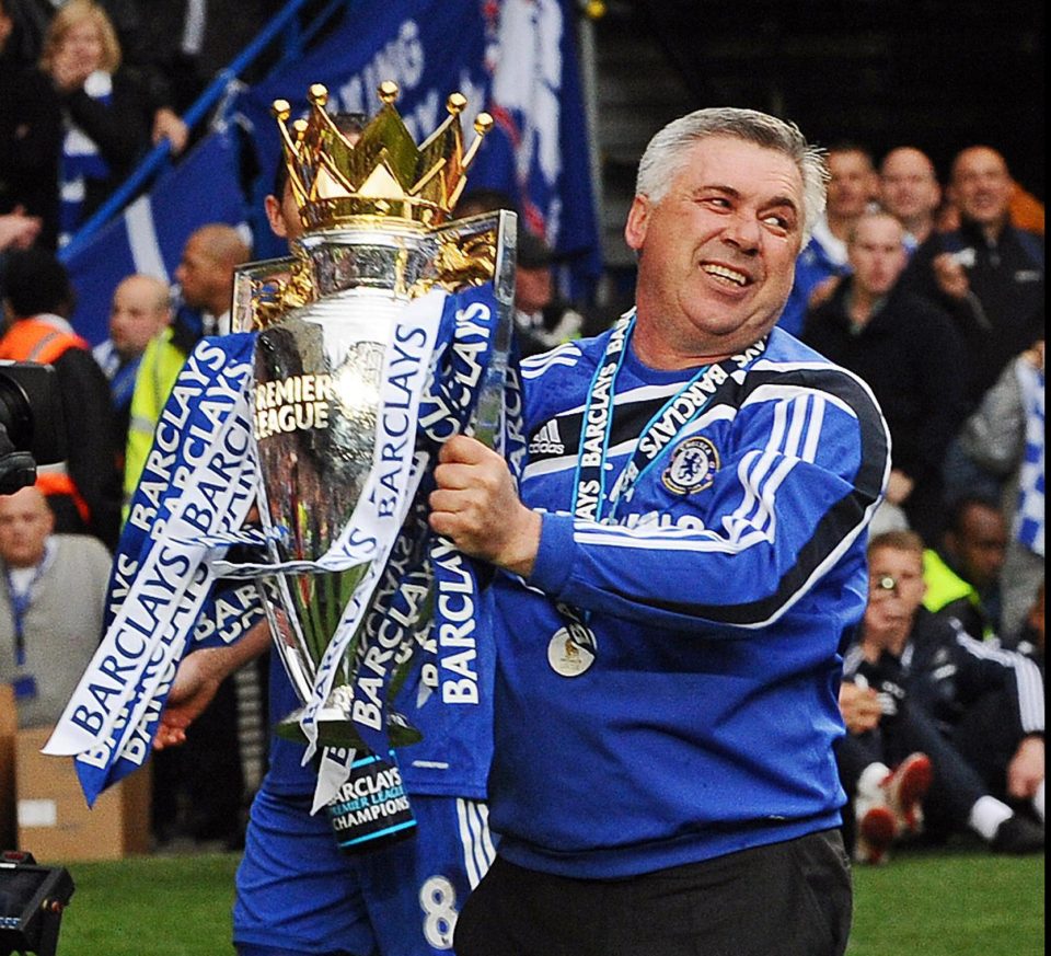  Carlo Ancelotti won the Premier League and FA Cup with Chelsea in 2011 but was sacked the next season