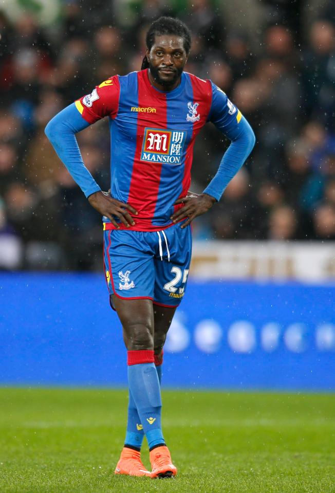  Emmanuel Adebayor has called his time at Crystal Palace a huge mistake