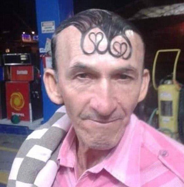 This hopeless romantic decided to gel his locks into heart shapes