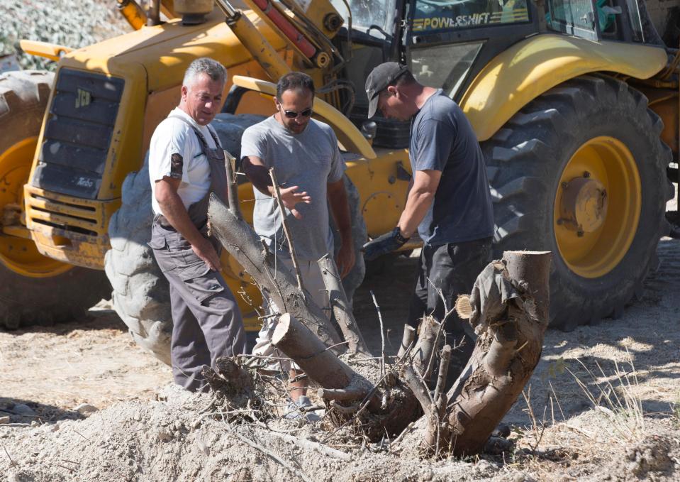  Cop believe he was accidentally hit by a digger driven by Konstantinos Barkas