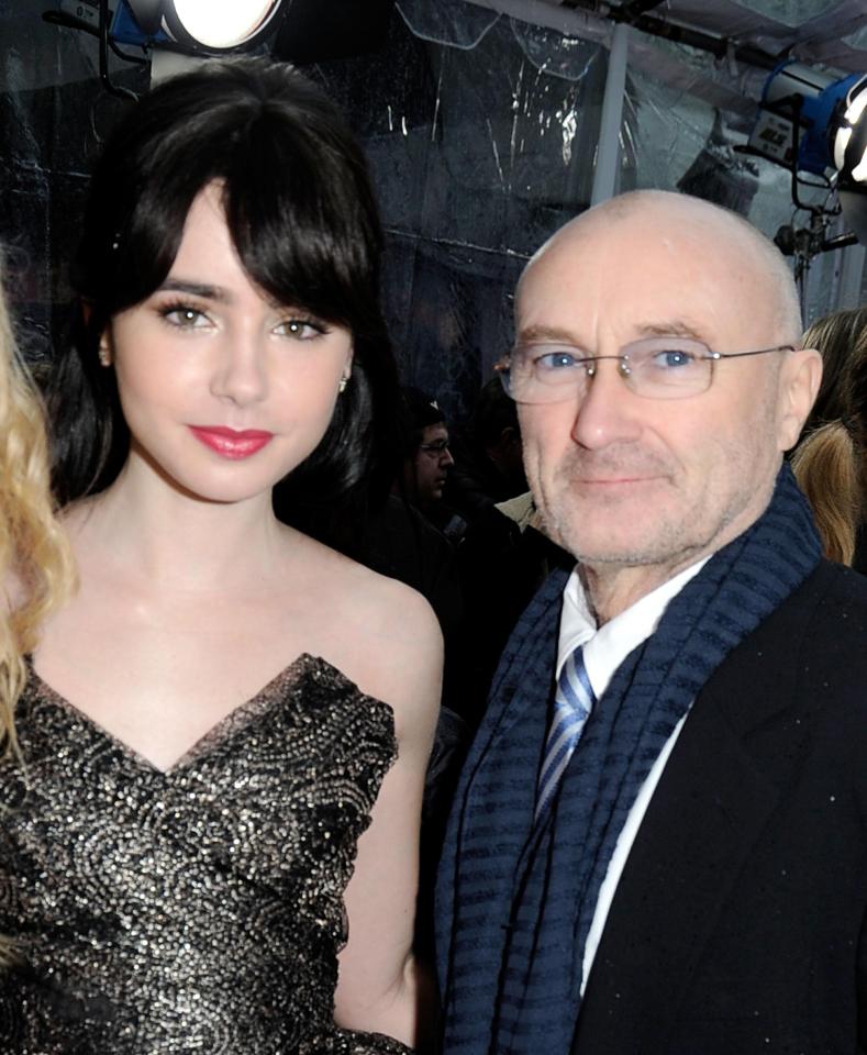  Lily with her famous father, Phil Collins