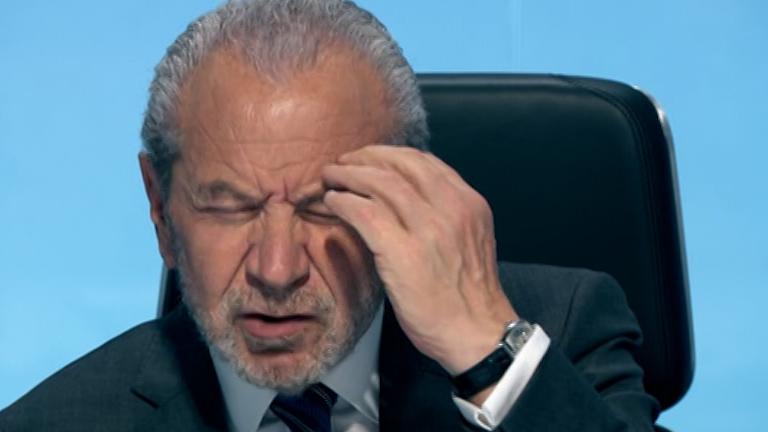  Lord Sugar was very unimpressed with the men's team's performance