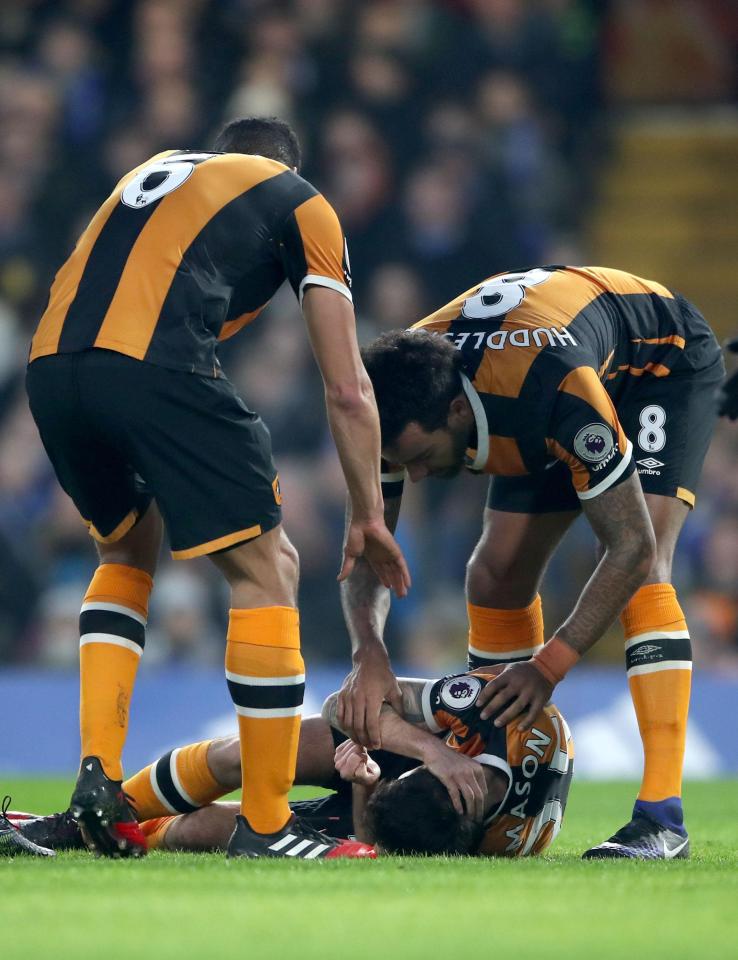  Ryan Mason was left with a fractured skull after the collision last season