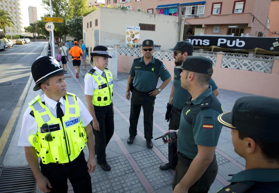  Brit and Spanish cops patrol together in 2015 in an effort to prevent crime