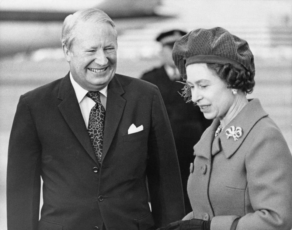  Heath with the Queen during his last year in power