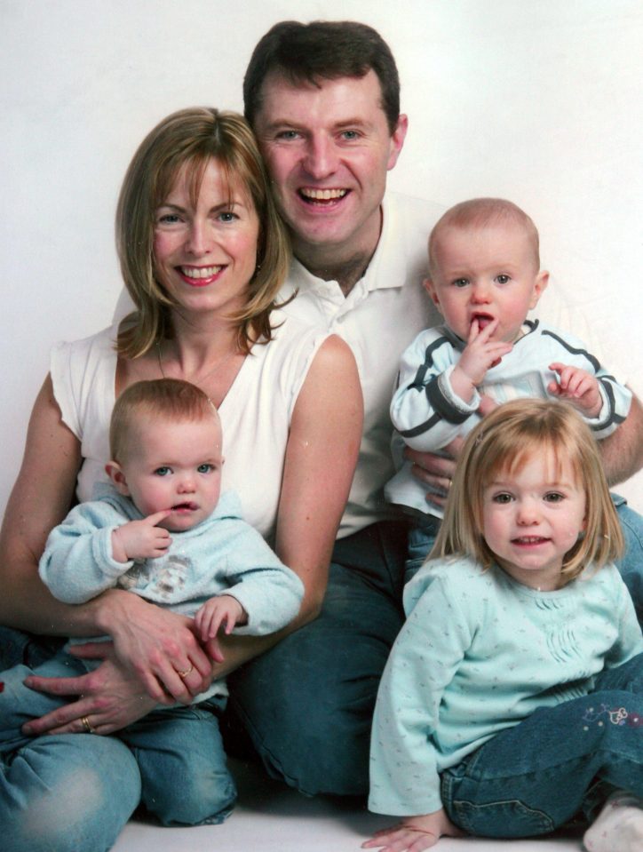  A family of the McCann's months before the three-year-old disappeared