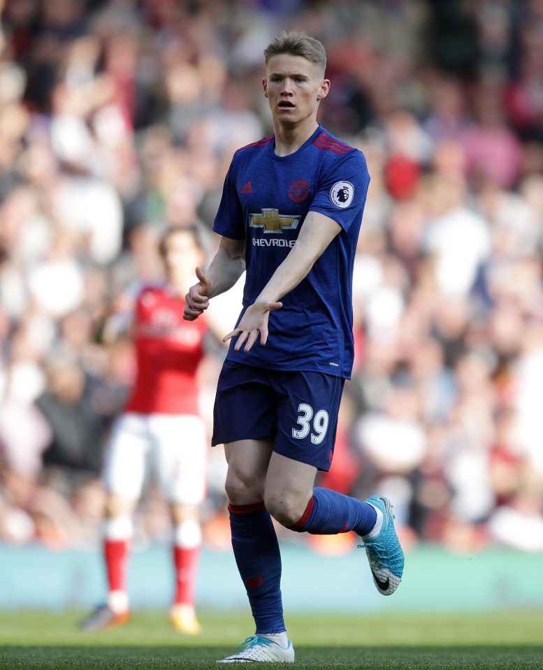  Scott McTominay made first-team debut at Arsenal last season